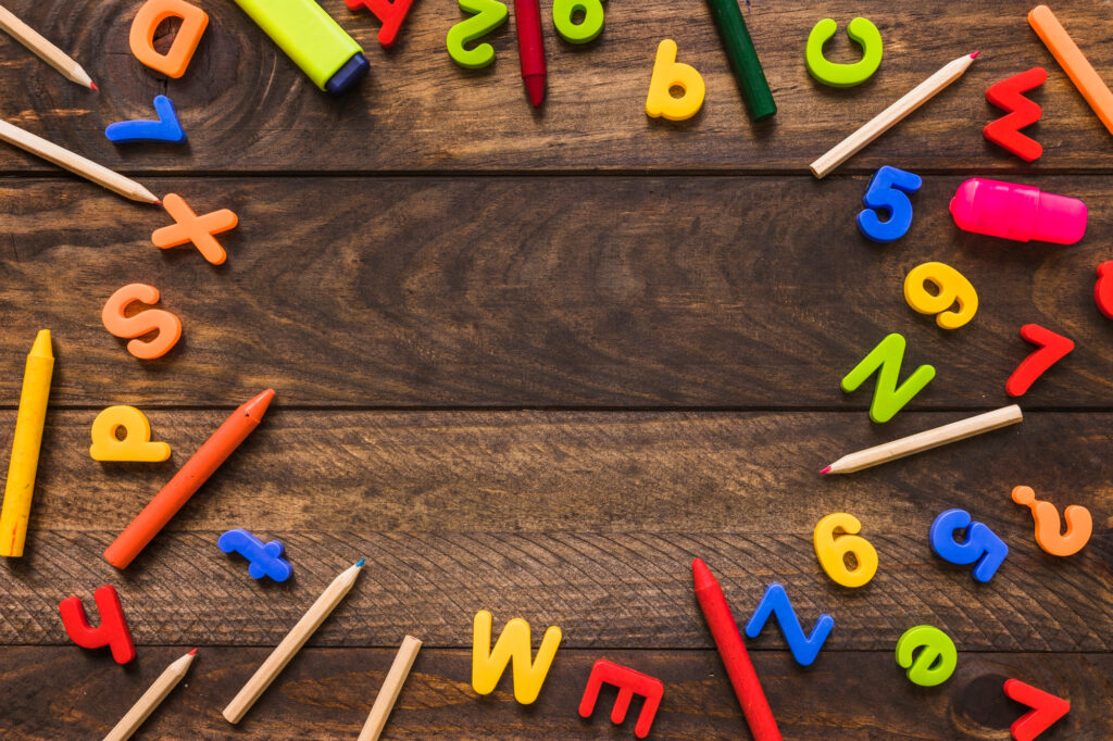 imagem com diversas letras do alfabeto