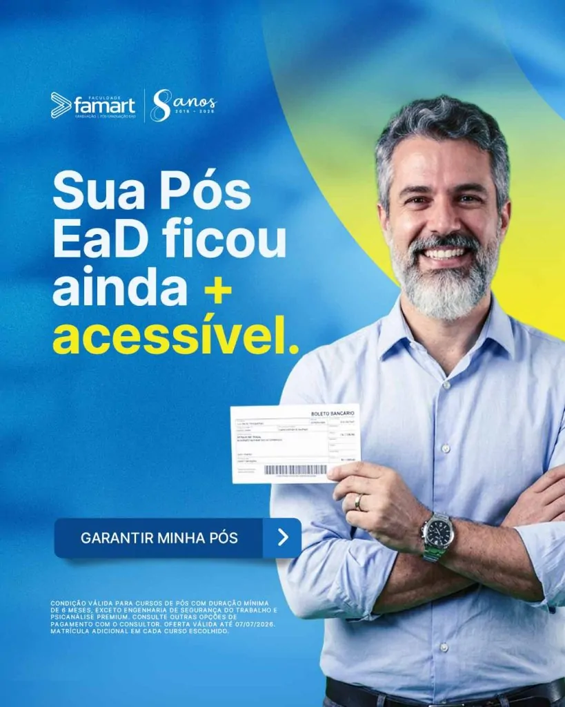 Sua Pós EaD ficou ainda + acessível na faculdade Famart.